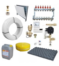 KIT INCALZIRE IN PARDOSEALA,Valrom,90 MP,cu grup de reglare temperatura si placa cu nuturi